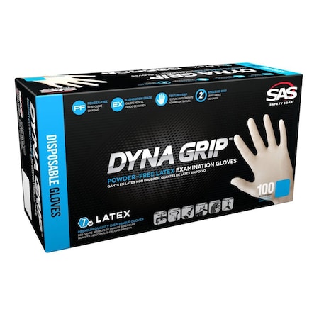 Sas Safety DYNA GRIP PF LATEX - XL, 650-1004 650-1004